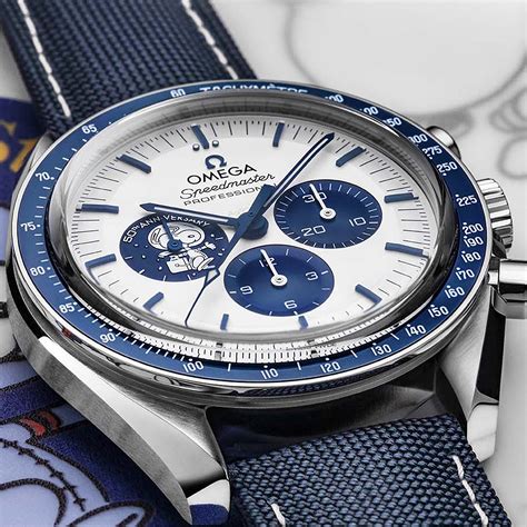 silver snoopy omega for sale|omega snoopy 50th anniversary price.